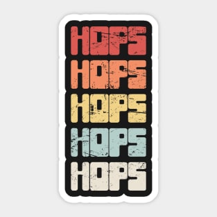 Vintage 70s HOPS Craft Beer Text Sticker